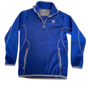 Antigua Quarter Zip Shirt Small Long Sleeve Blue